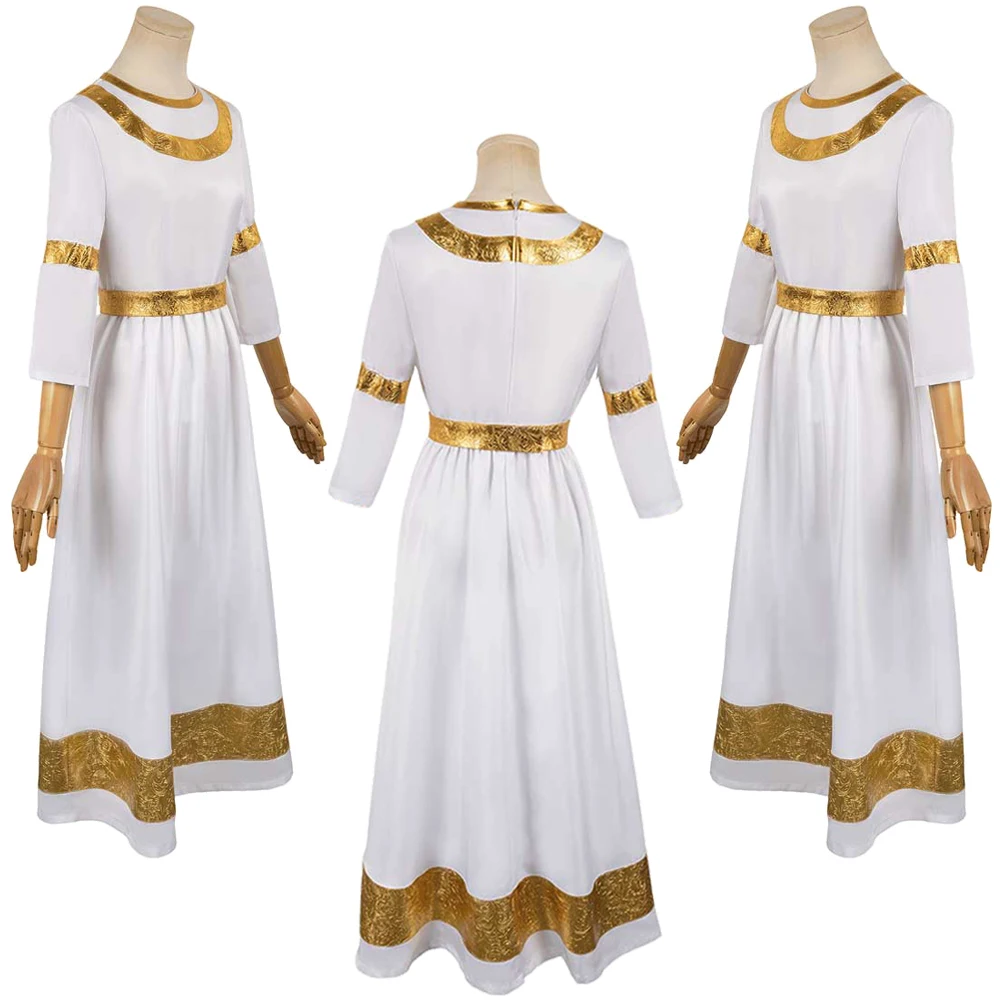 Costume de Cosplay avec Personnages de Jeu pour Femme, Robe avec Ceinture, Tenue de Carnaval d'Halloween, Costumes de ixFéminine pour Dame