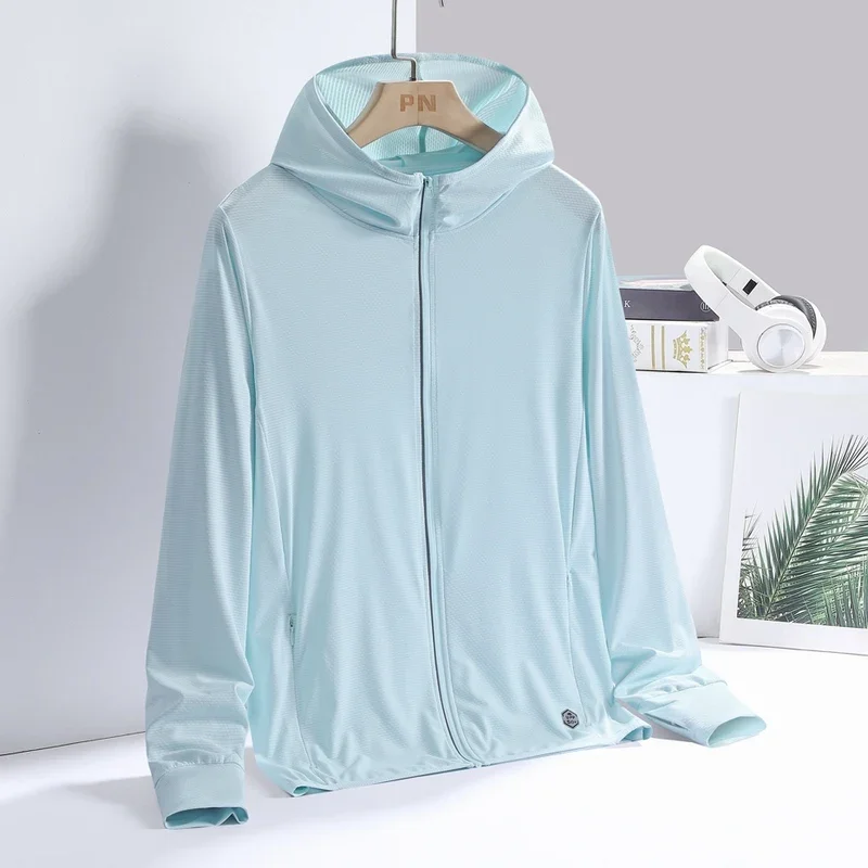 Outdoor High-quality Ice Silk Sunscreen Jacket With UV Protection In Summer Lightweight Breathable Travel Sports Couple Jacket