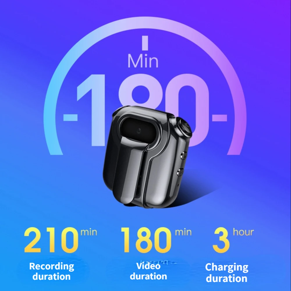 Mini caméra compacte avec écran HD1080P, caméscope vidéo et Audio Portable avec micro