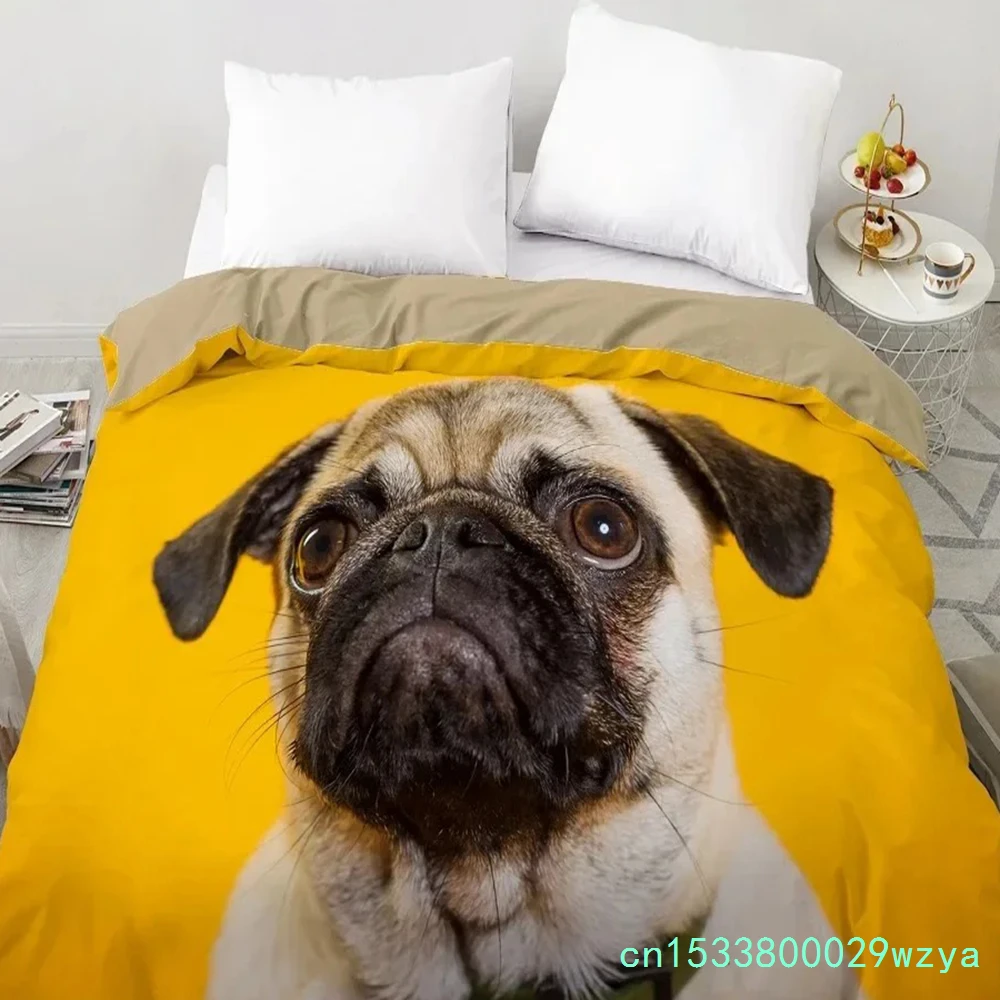Animal Lie Down Dog Pet Bedding Set Boys Girls Twin Queen Size Duvet Cover Pillowcase Bed Adult Fashion Home Textileextile