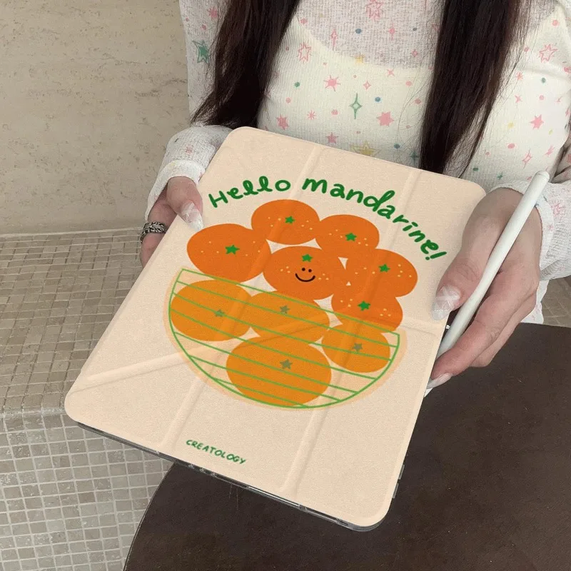 Tangerine 3+Y Multi-Angle Stand Cover for IPad Air 2 Case IPad 10th Gen Air 5th 4th 10.9 Pro11 2nd 3rd 4th IPad 10.2 7th 9th 8th
