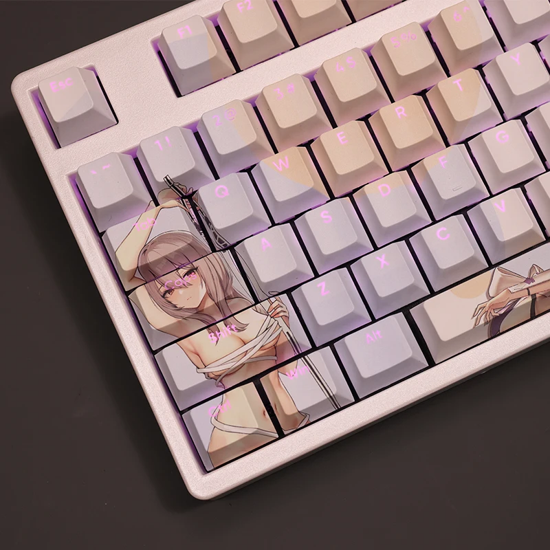 Scarlet 108 Keycap NIKKE Goddess of Victory PBT DYE Sublimation Light Transmitting Cherry Switch Key Cover Mechanical Keyboard