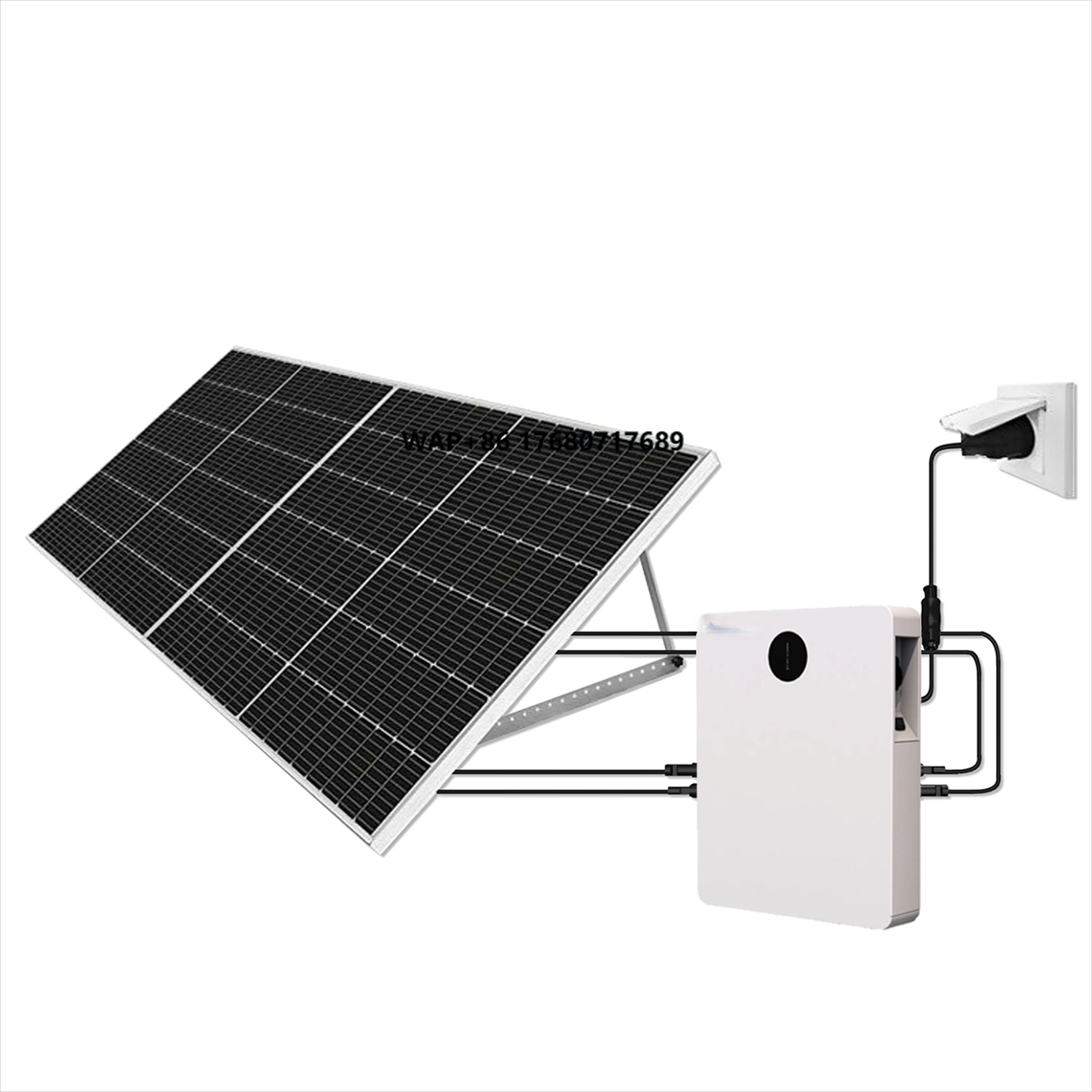 

Balcony Solar Photovoltaic System 600W 800W Switchable Plug and Play Balcony Photovoltaic System Power 600w 800w 2.56kwh IP65