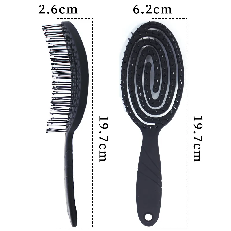 1Pcs Plastic hollow Non knotting hair combs Children\'s soft tooth comb No harm to hair Massage scalp elastic comb hair brush