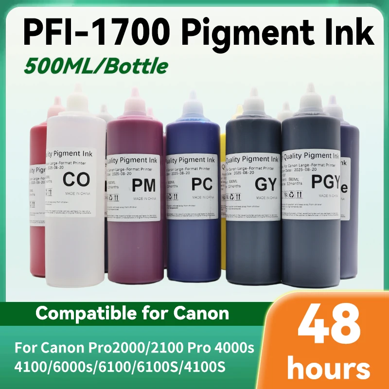 Refill Ink Pigment Ink PFI 1700 PFI-1700 For Canon imagePROGRAF PRO-2000 4000 6000 6100 PRO-4000s 6000s PRO-2100 4100 6100 Ink