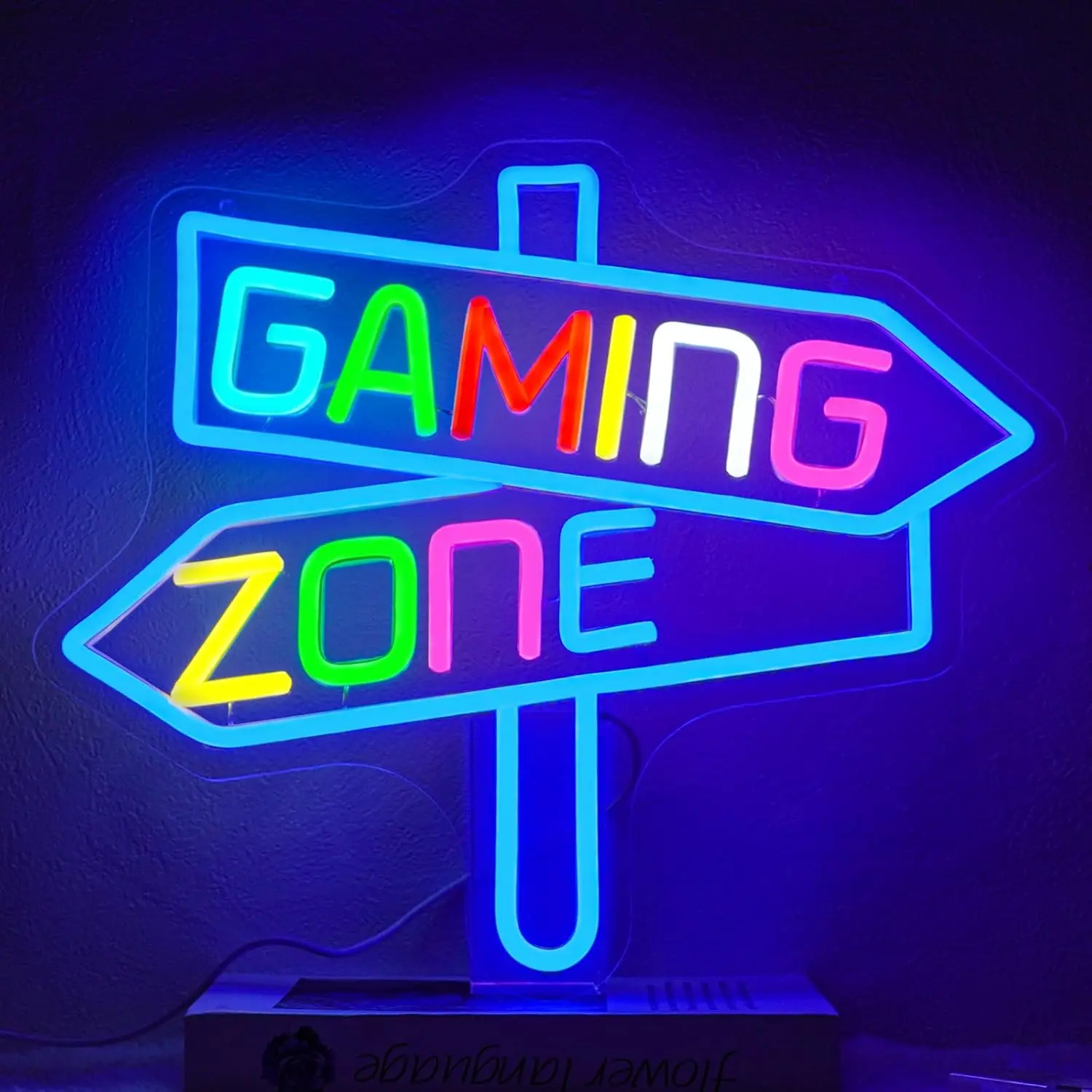 

Arrow Sign Neon Light Gaming Zone LED Neon Sign for bedroom Gamer Room Man Cave Bar Party Game Room Wall Decor Gifts for Teens