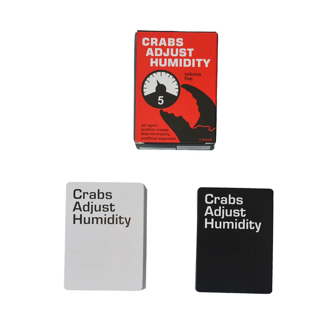 《Crabs Adjust Humidity》 English Version Card Game, Fun Trivia Game, Board Game, Interactive Tabletop Game, Contains 112 Cards, a Must-Have Gift for Parties, Suitable for Christmas, Halloween