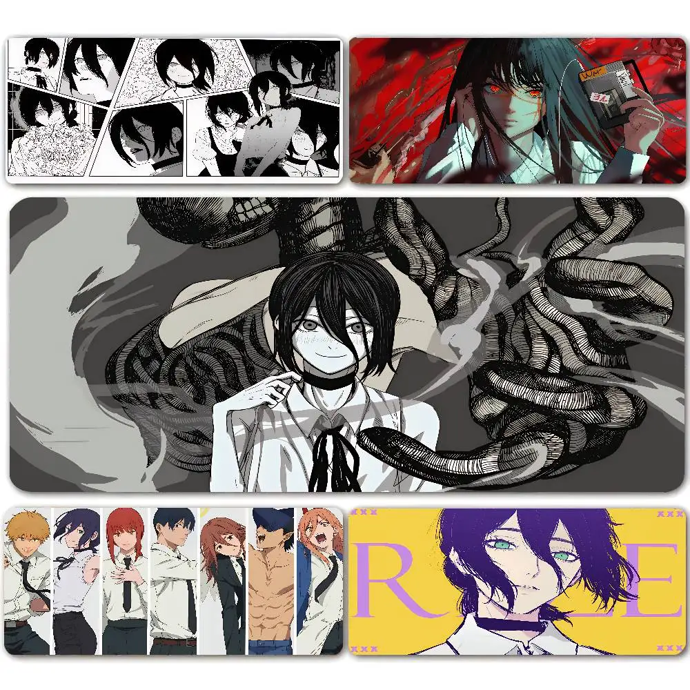 Comic Chainsaw Man XXL Mouse Pad Anime reze Gamer Makima Gaming Accessories 400x900mm Large Keyboard Desk Mat Computer Keyboard