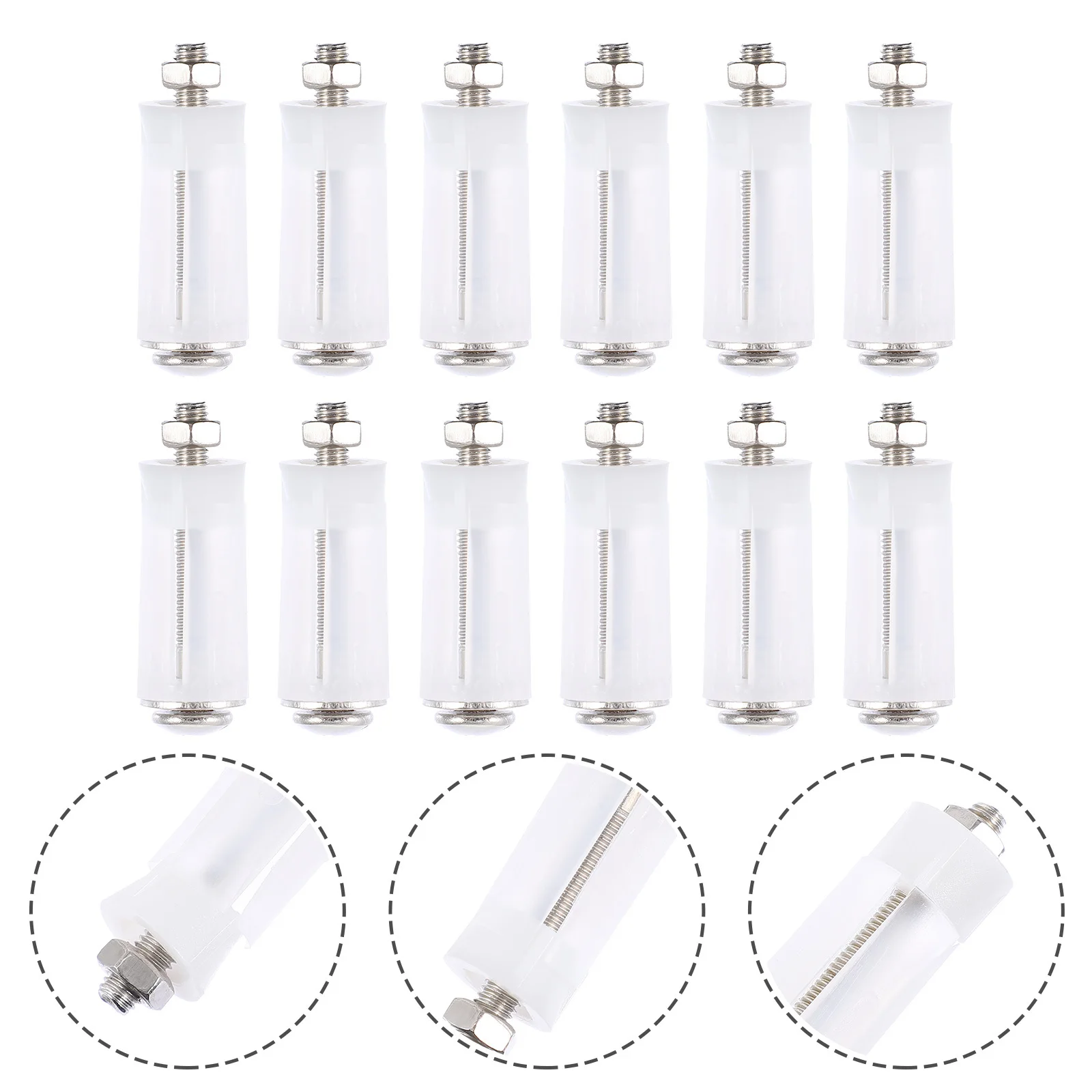 

6Pairs Toilet Seat Screws Premium Durable Replacement Fixing Screws Strong Fastener for Household Toilet Cover