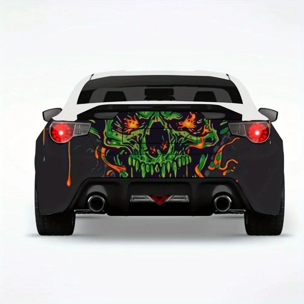 

Terrifying Skull Car Sticker-Vinyl Decal for Car Rear, Waterproof Self-Adhesive Vinyl Stickers for Vehicle Tail & Bumper, Decora