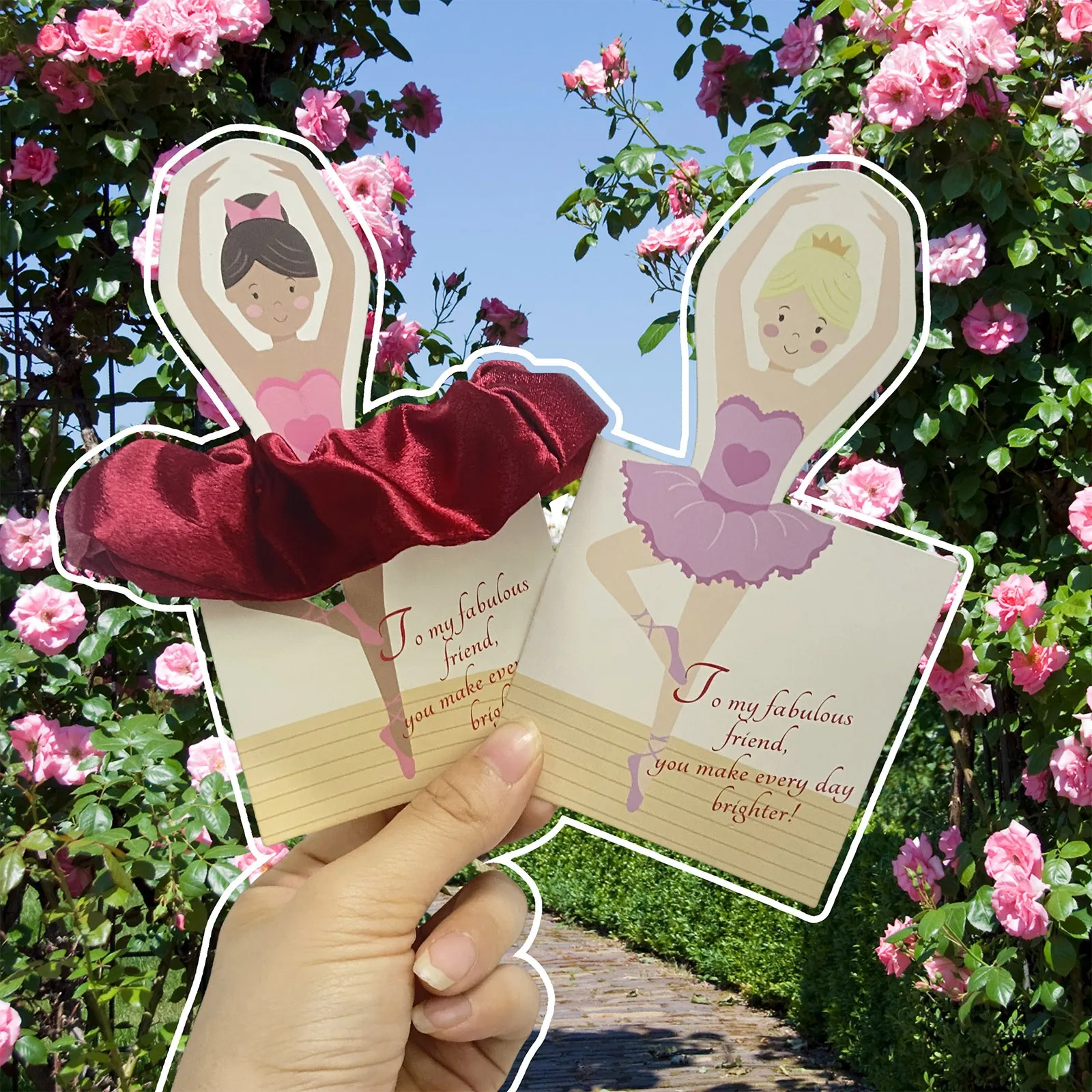 Ballerina Girl Party Favors Includes 1 Headband, 1 Ballet Greeting Card, Dance Recital Favors, Ballerina Girl Birthday Favors