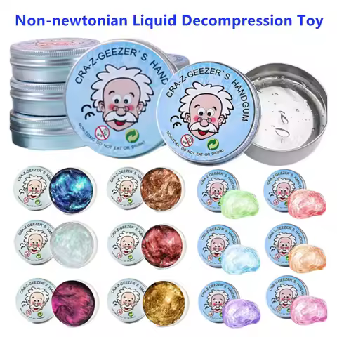 Reusable Putty Liquid Crystal Bouncy Slime Toy Kid Safe Mud Stress Relief Color Clay Shape Handmade DIY Handgum Playdough