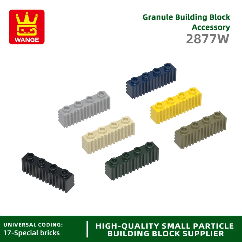 

20Pcs/lot 2877W Modified 1x4 Corrugated with Grille / Fluted ProfileBlock Moc Color Accessories Compatible with Brick DIY Kits