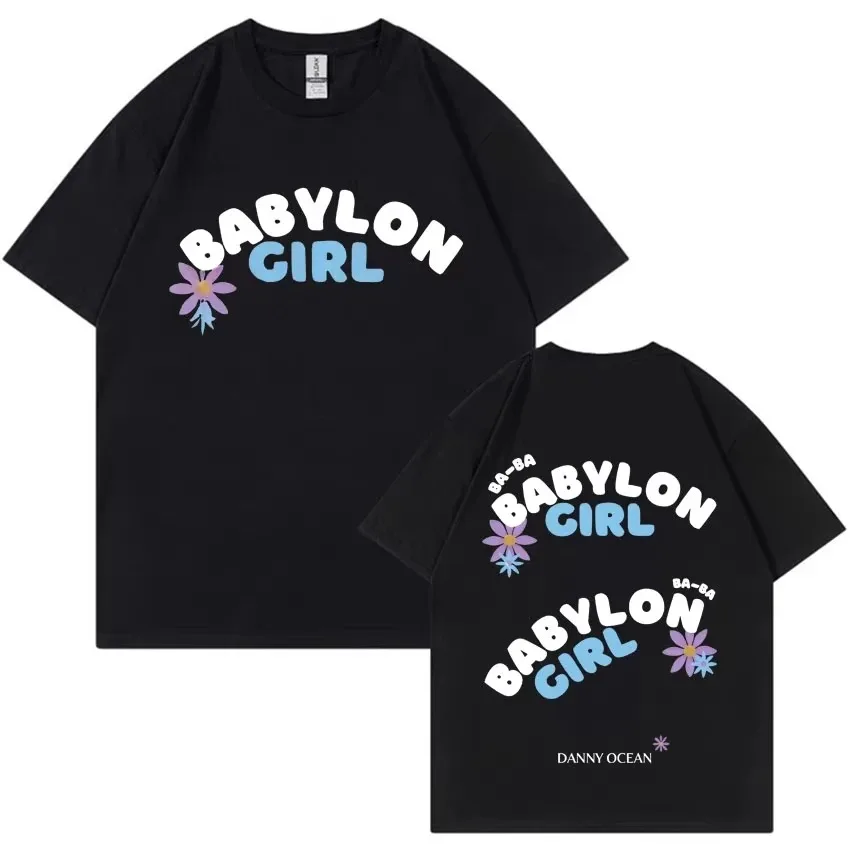Danny Ocean Babylon Girl Double Sided Printed T-Shirt, Retro Y2K Casual Unisex Pure Comfortabe Fashion Women And Men T-shirt