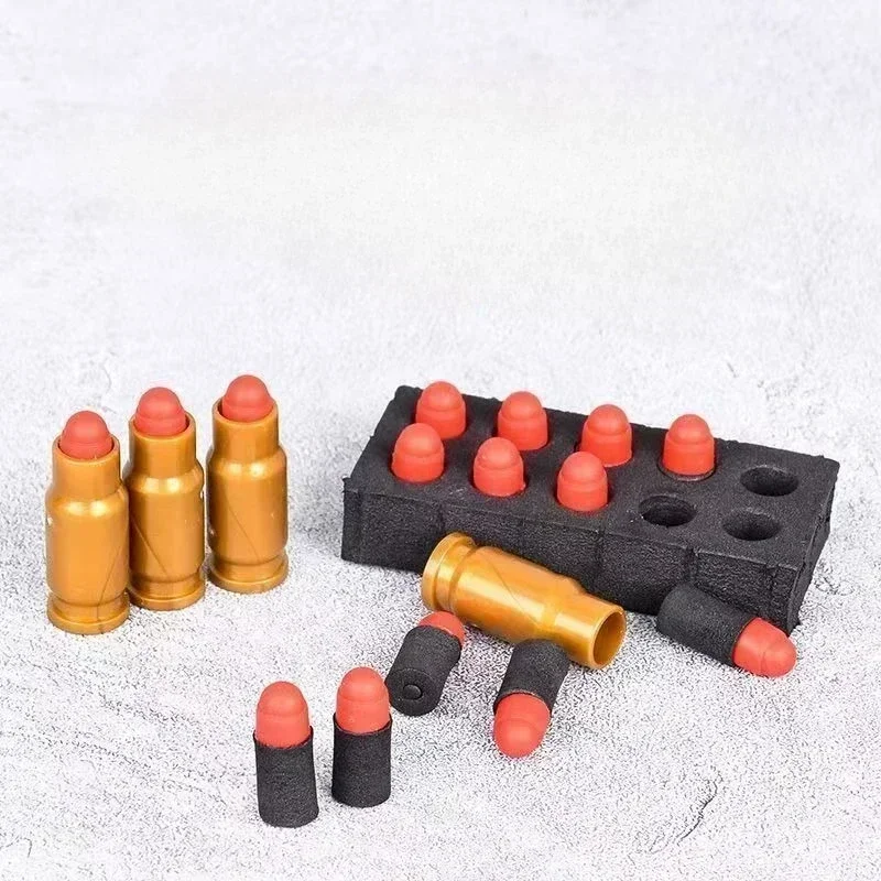 80 Balas Blandas Y 24 Conchas Para Pistolas De Juguete Glock، Pistola Desert Eagle Colt 1911، Municionales De Balas De Espuma