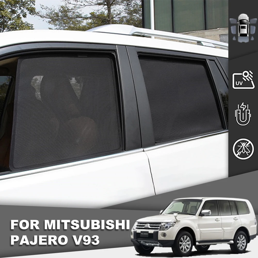 

For Mitsubishi Pajero IV V93 2006-2019 Montero Magnetic Car Sunshade Front Windshield Mesh Curtain Rear Side Window Sun Shade