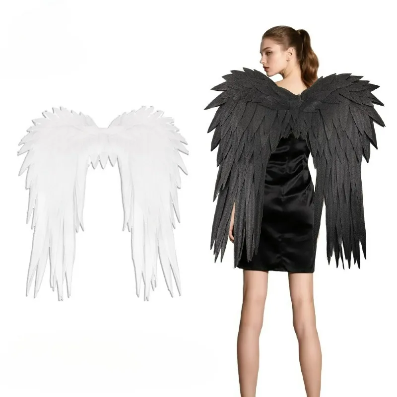 Bubble Wings Black and White Angel Devil Wings Adult Children Halloween Cosplay Stage Show Props