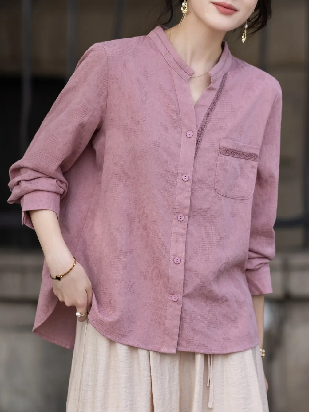 

Women's Long Sve Cotton irt Autumn Faion Loose Fit Premium Quali Ladies Top Not Easy to Deform Regular Sve Length