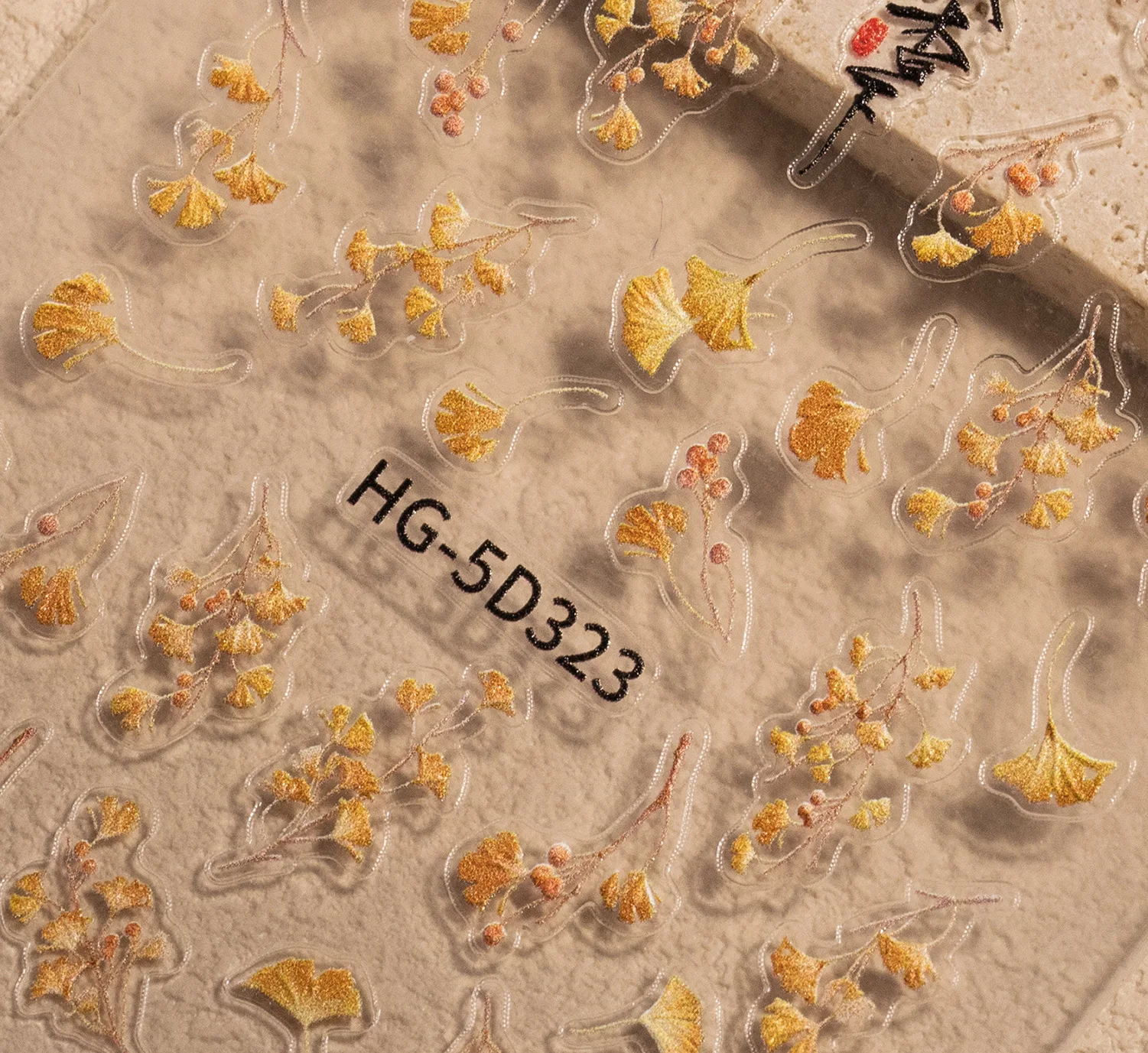 الخريف الساقطة يترك مسمار الفن ملصق الذاتي لاصق مابل ليف و الجنكة ورقة مسمار الشارات مسمار ملصقات مانيكير الزينة