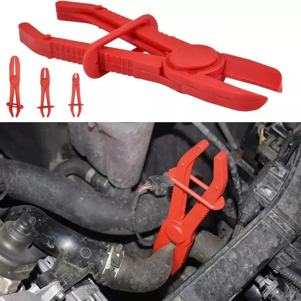 3Pcs/Set Nylon Hose Clamp Tool Set Brake Fuel Water Line Clamp Plier Hands Free Tool Car Repair Tools Hose Pliers