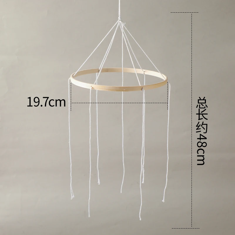Bamboo Mobile Frame Hanging Crib Bell Stand Baby Room Decoration for DIY Plush Toys and Ornaments - view 4