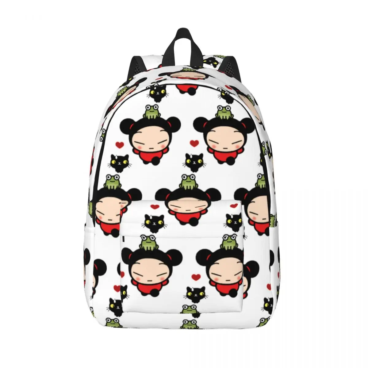 

Cute Lovely Cartoon Pucca Student Backpack School Bag Hiking Travel Daypack for Men Women Bookbag Shoulder Bags