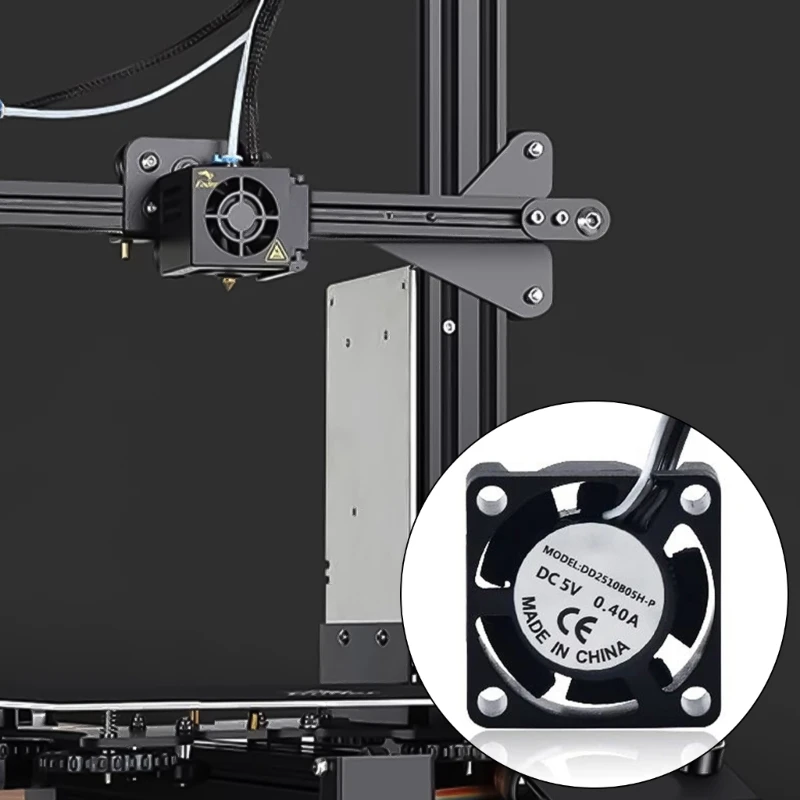 2510 Cooling Fan 5V/0.4A, Low Noise Long Life for X1/P1P 3D Printer Hotend