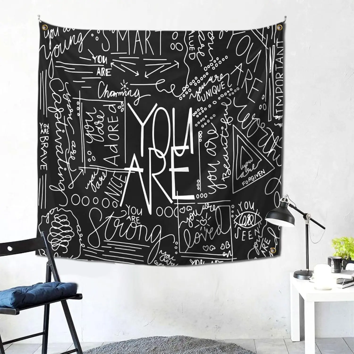 Tapisserie murale inspirante « Vous êtes le mur » pour la salle de classe, tapisseries positives pour enfants, décoration murale, affirmations positives motivantes