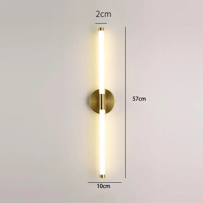 โคมไฟติดผนังแถบยาวโคมไฟข้างเตียงนอนติดผนังห้องนั่งเล่นพื้นหลังทีวีทางเดินยาว lampu penerangan rumah และตกแต่งในร่ม