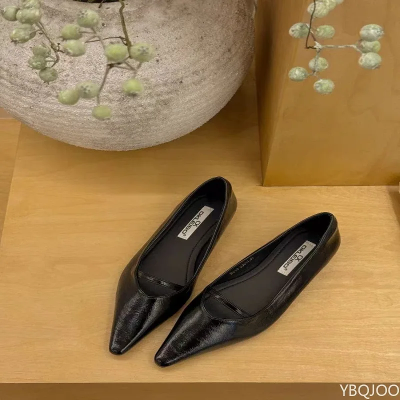 Women's Fashionable versatile retro pumps Elegant single shoes New lady Solid Color elegant minimalist women pointed  shoes