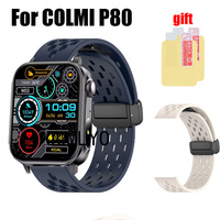 For COLMI P80 Smart Watch Strap Wristband Silicone Sports Folding buckle Women Men Band Screen protector Film