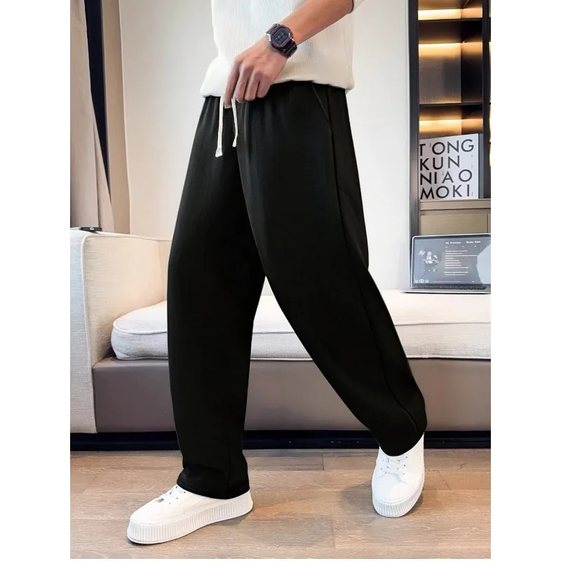 

Men's Straight Leg Sports Pants, Casual Style, Regular Fit, Elastic Waist, Perfect Choice for Autumn and Winter Outdoor Wear