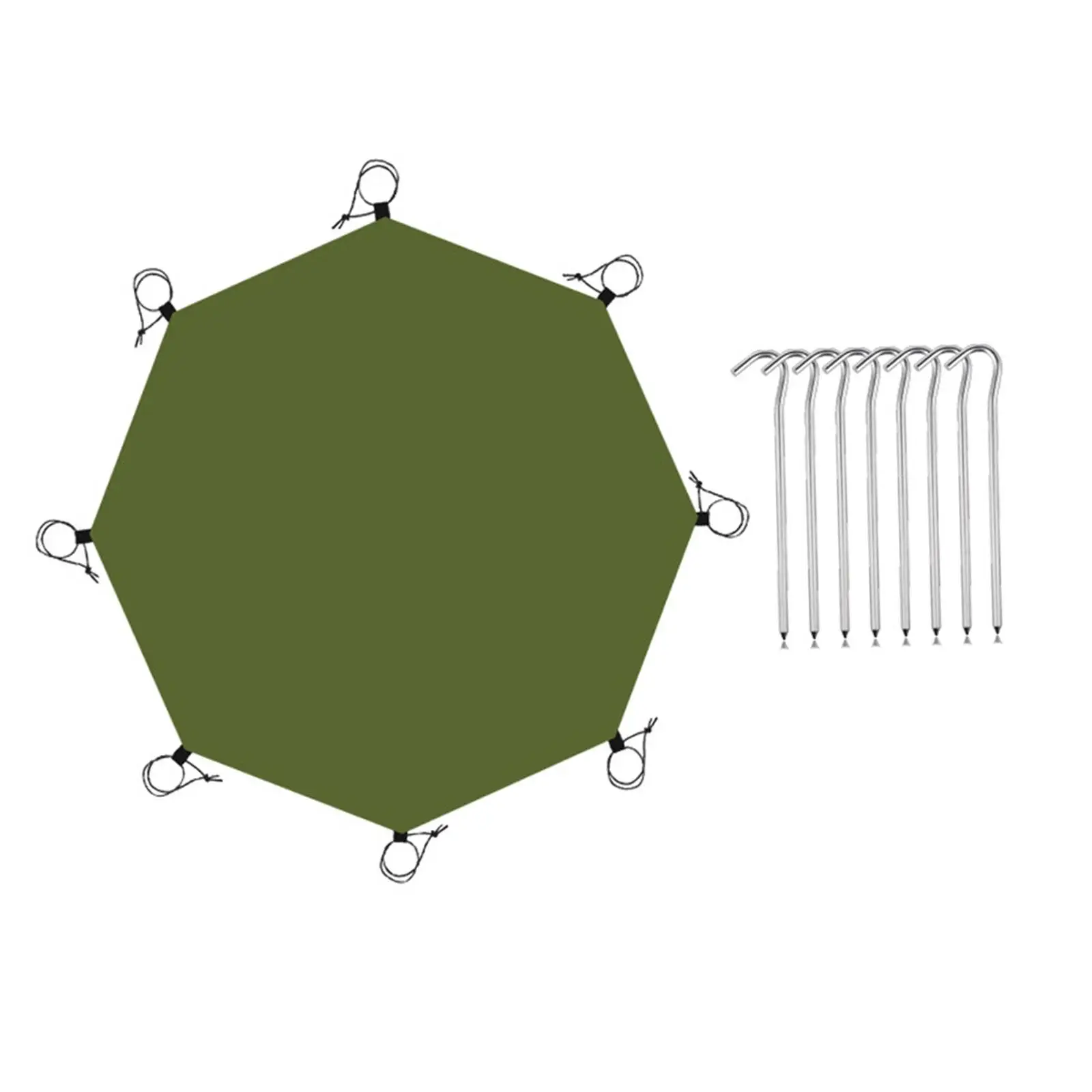 Tahan air tenda segi delapan jejak terpal berkemah, alas tanah ringan lantai