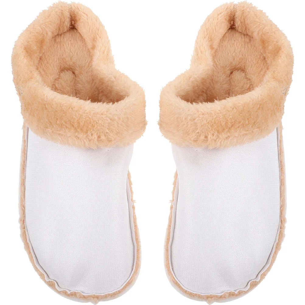 with Velvet Lining Slippers for Men Shoe Inserts Protector Fluffy Hole Warm Detachable Winter Child Liners