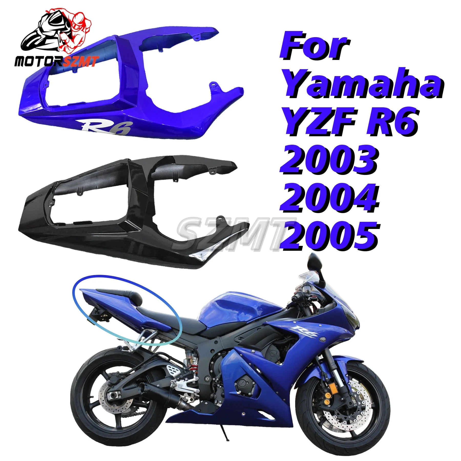 

Motorcycle Rear Passenger Cowl Seat Back Cover Fairing Part For Yamaha YZF-R6 YZF R6 600 2003 2004 2005 YZF-R6