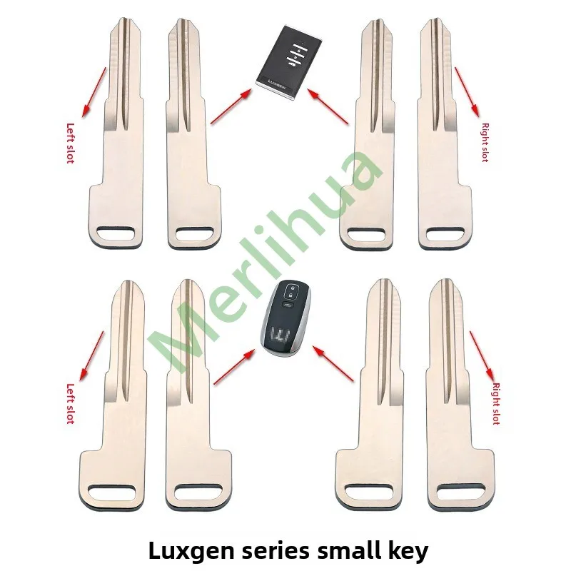 FOR Luxgen U6 Big7  5 Smart Card Emergency Key, Straight Remote Replacement Modified Mechanical Uncut Key Blank