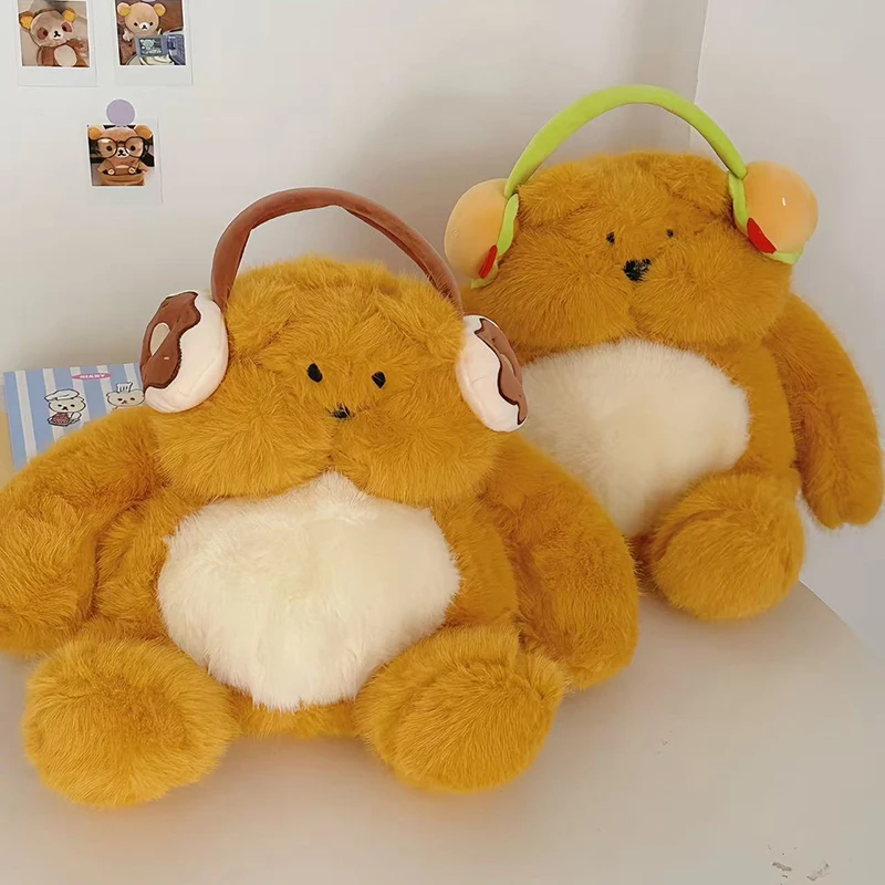 Simpatico orso cartone animato gattino zaino ragazza dolce borsa a tracolla bambola cartone animato animale peluche farcito borsa a tracolla zaino in peluche