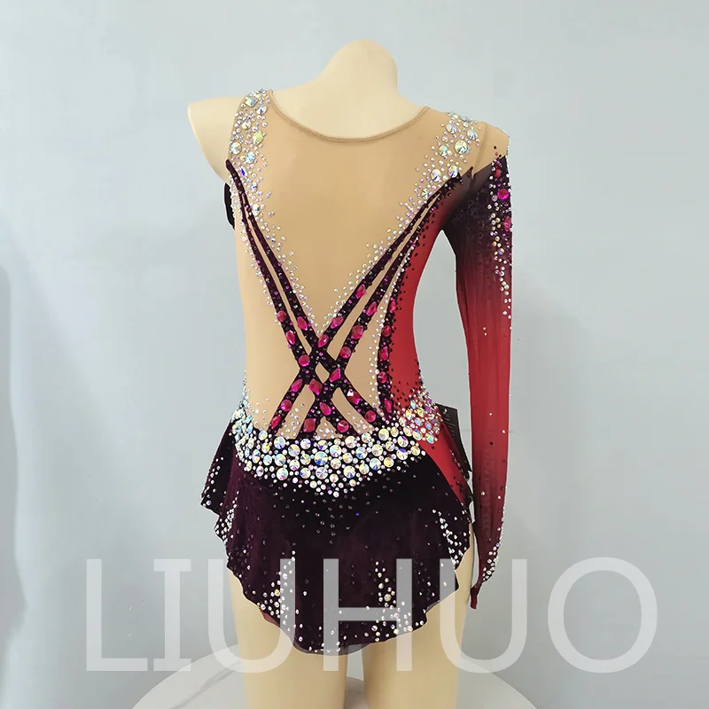 LIUHUO Rhythmic Gymnastics Leotard Competitive  Cheerleading Performance For Children