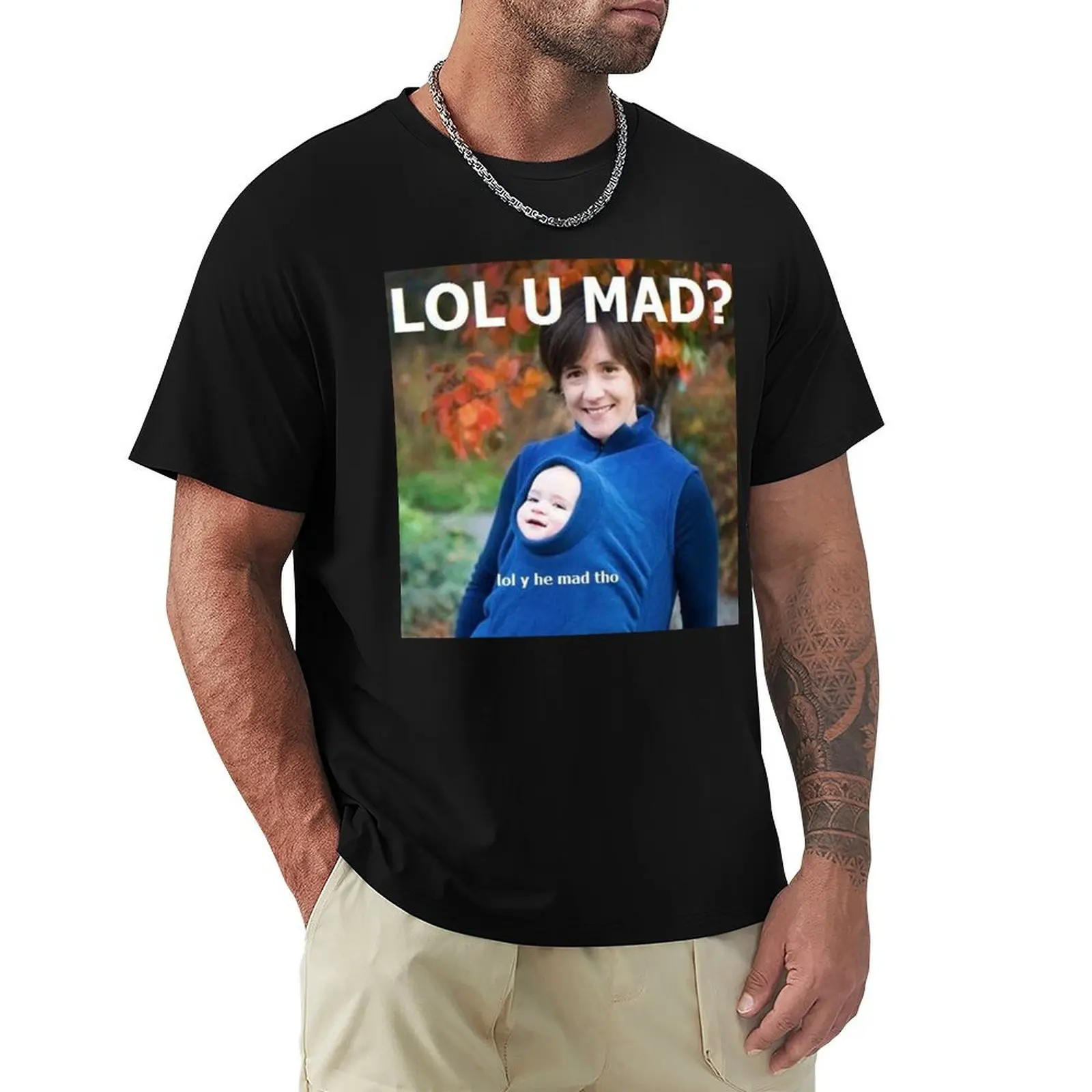 

u mad bro lol y he mad tho T-Shirt Classic Basic Casual T-Shirt