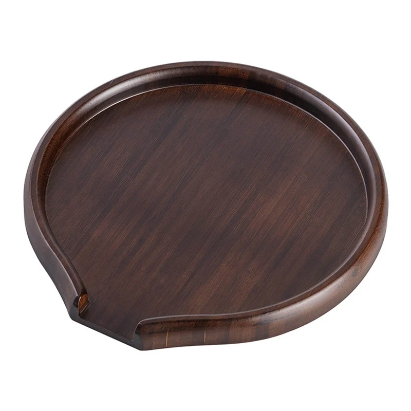 Bamboo Round Tea Tray, Tea Cake Accessories Tea Tray, Tea Ceremony Accessories Bamboo Tea Tray Bamboo Accessories