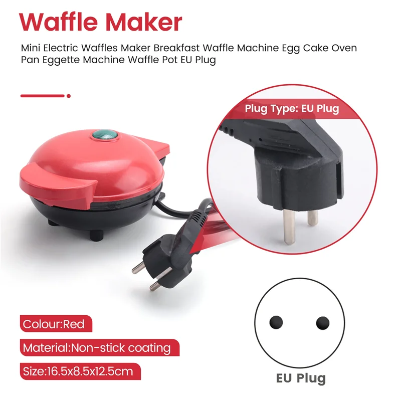 

Mini Electric Waffles Maker Breakfast Waffle Machine Egg Cake Oven Pan Eggette Machine Waffle Pot-A54Q