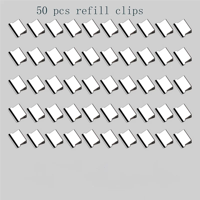 

Handheld Paper Clip Dispenser, Portable Fast Paper Clipper With 50 Reusable Silver Metal Clips For Desktop Document