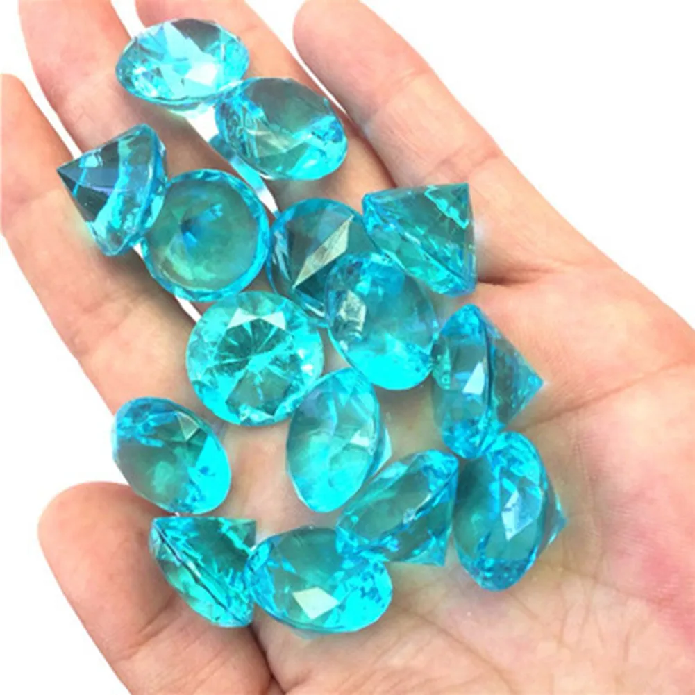 100pcs Faux Treasure Chest Pirate Acrylic Gems Filler Props Wedding Party DIY Decorations 20MM
