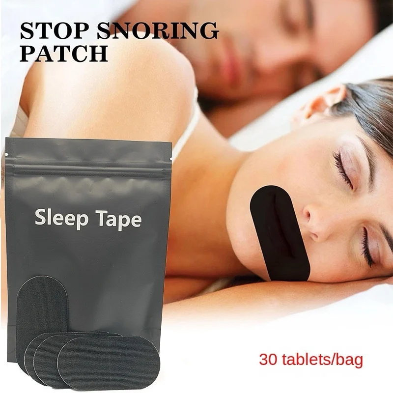 30pcs/bag Anti Snoring Mouth Tape Adult Night Sleeping Mouth Breath Improvement Reduce Dry Mouth Promote Nose Breathing Sticker