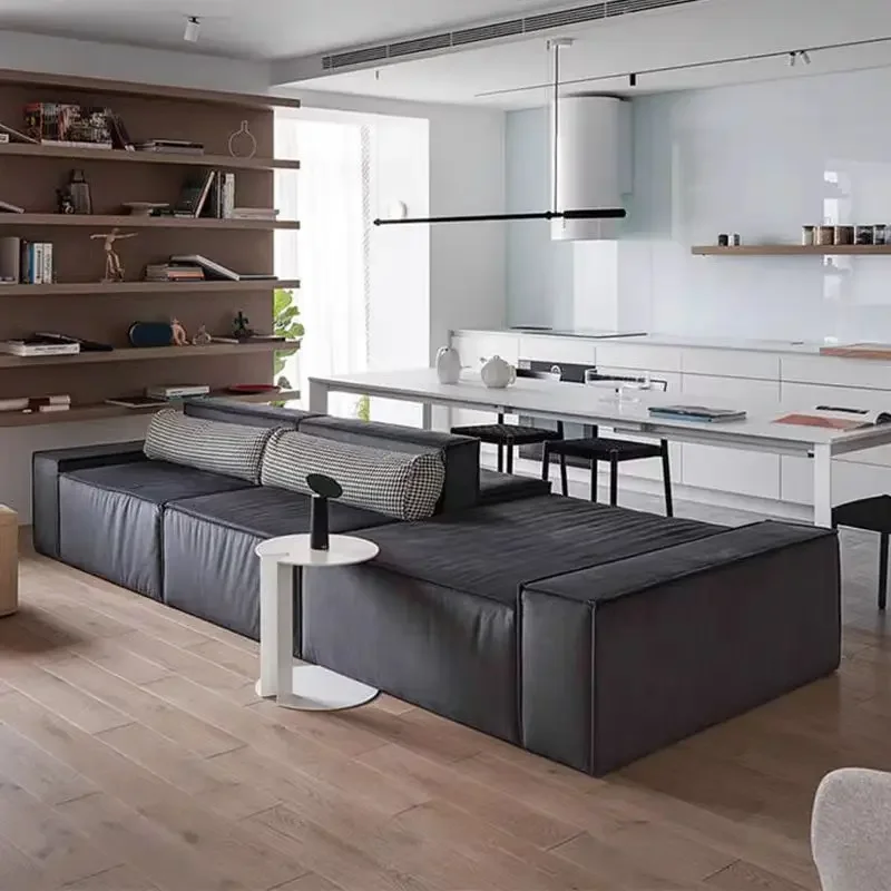 Sofa free combination double-sided seating horizontal hall living room splicing sofa