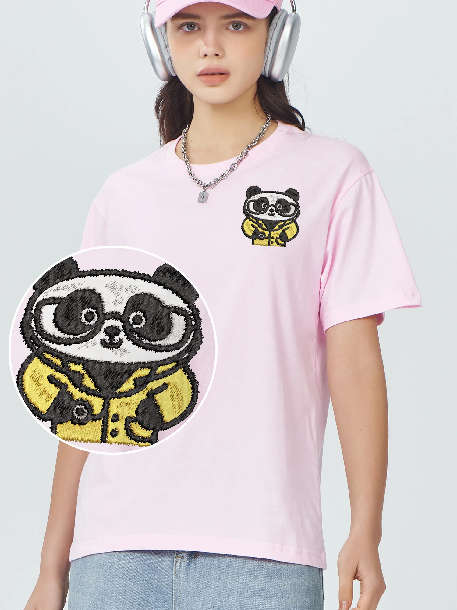 Embroidered T Shirts Doctor Cat Luxury Clothing Graphic Tee Men Women 100% Cotton Breathable Embroidery T-Shirt