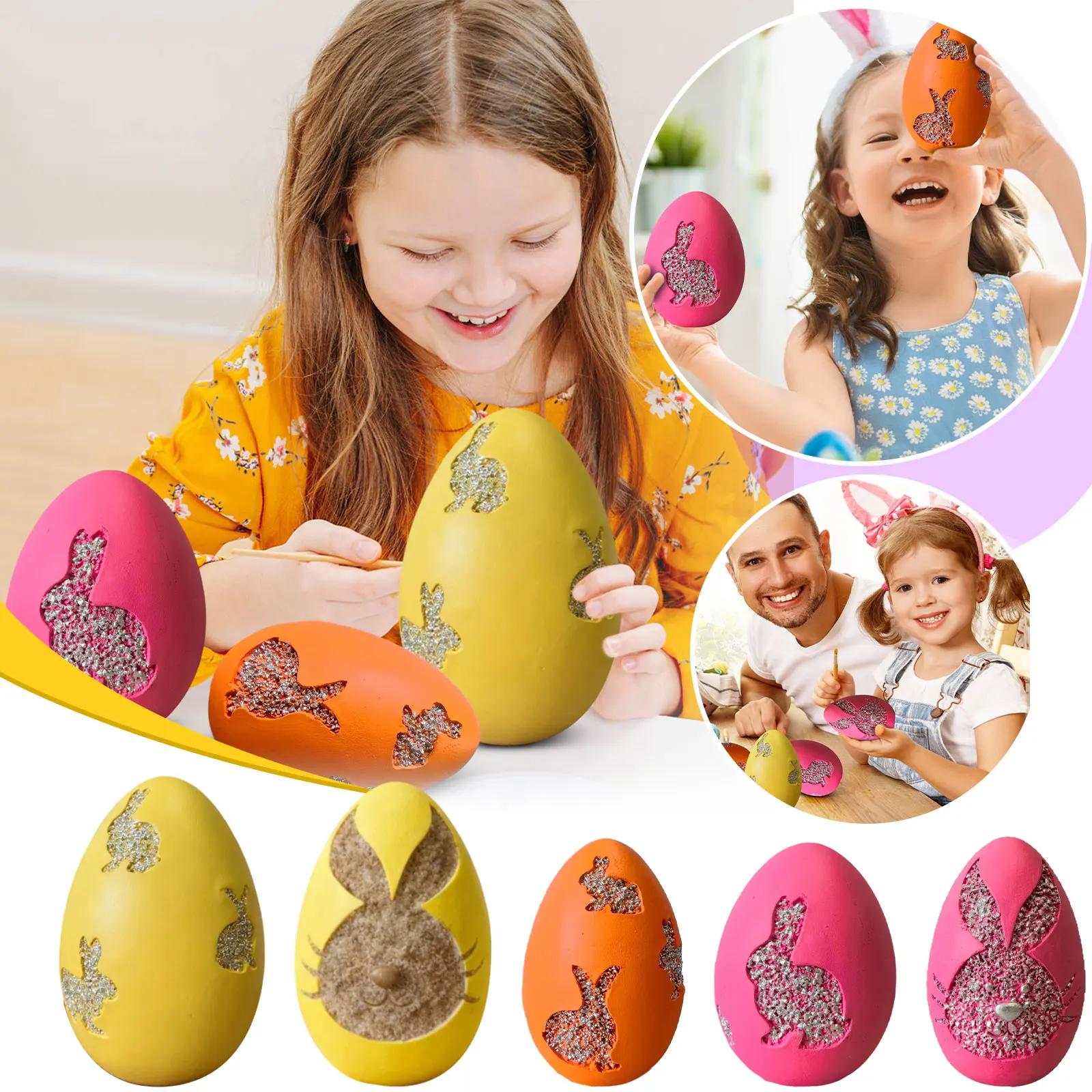 

Пасхальное яйцо-украшение для рабочего стола, декоративные изделия из смолы, украшения для дома и гостиной, праздничный декор для стола, подарки к праздникам