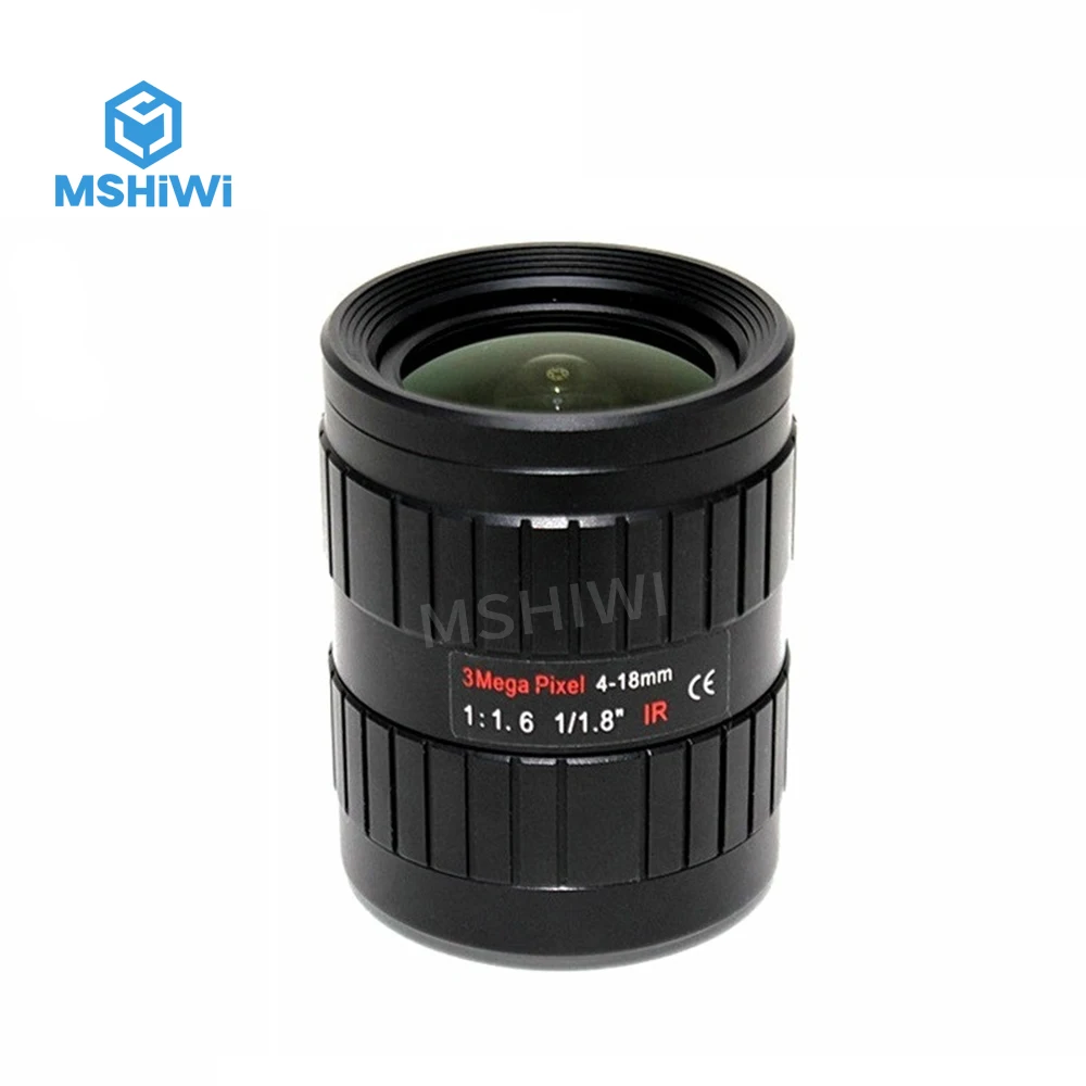 

3MP Varifocale 4-18Mm C Mount 1/1.8 "F1.6 Manual Iris Cctv Lenzen Industriële Camera Lens Voor Machine Vision Inspectie Mon