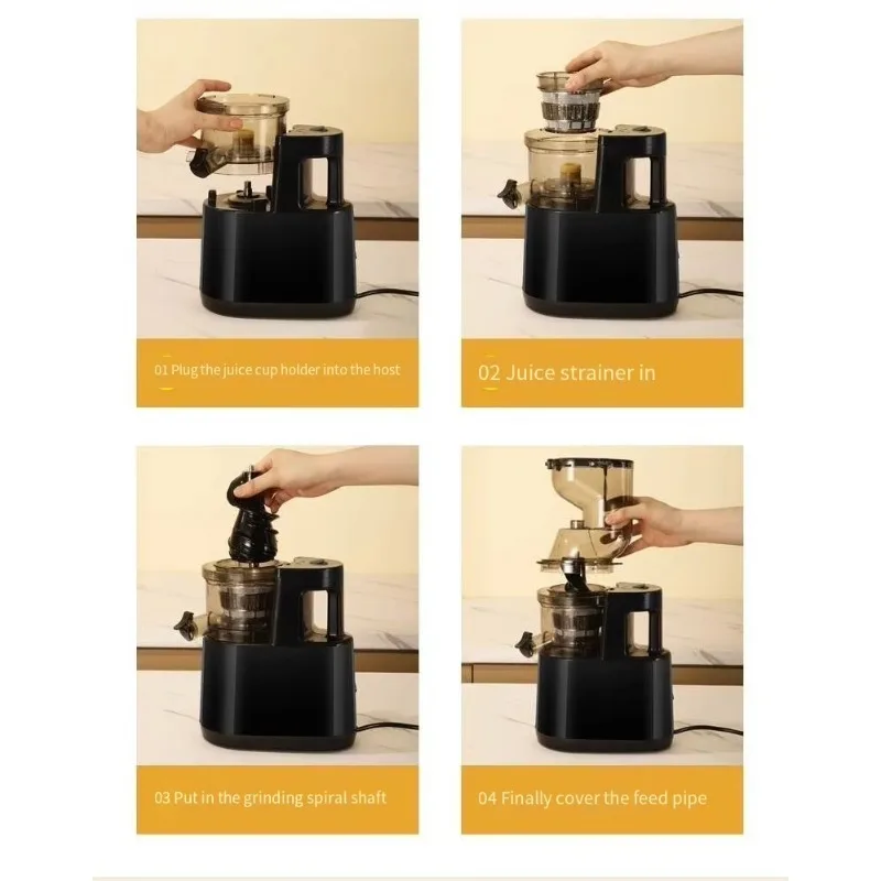 عصارة للمنزل أوتوماتيكية من الفولاذ المقاوم للصدأ قوية 4 في 1 عصارة فواكه آلة بريندا خلاط فصل الخضروات متعدد الوظائف #6