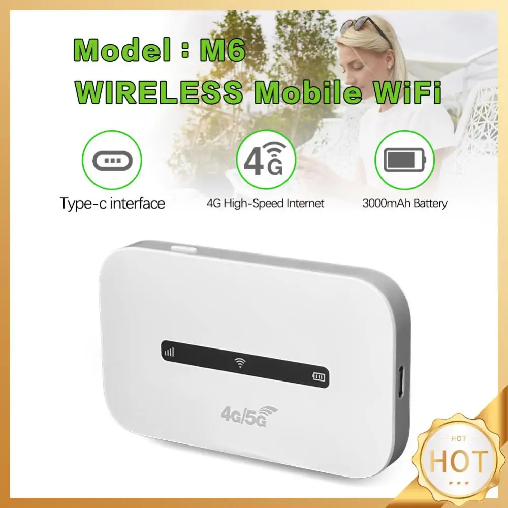 

4G LTE Mobile WiFi Router 3000mAh 150Mbps Wireless Internet Router with SIM Card Slot Modem Router for Home Office Car Travel